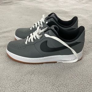 Nike Air Force Ones grey, black, white, & gum